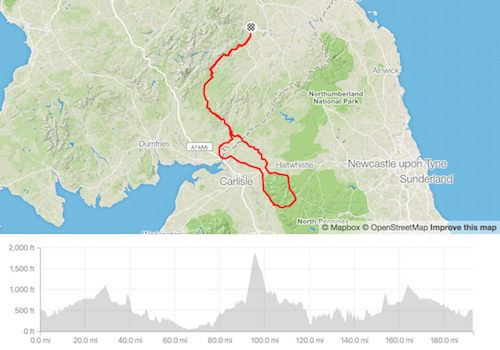 Alston and Back audax provisional route 2019