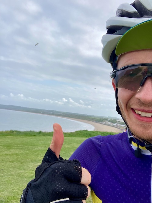 Richard at the final checkpoint of All Points North 2023 in Filey
