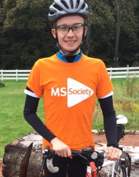 Richard Sanderson cycling to raise money for the MS Society